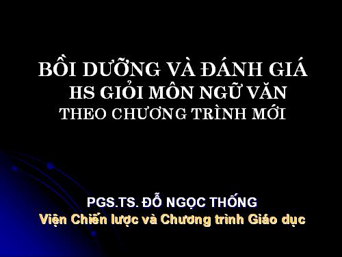 Bồi dưỡng và giảng dạy HSG văn