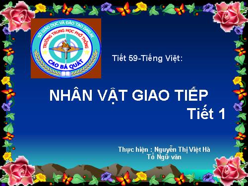 Tuần 20. Nhân vật giao tiếp