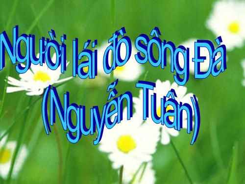 Tuần 16. Người lái đò Sông Đà