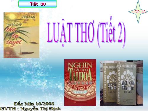 Tuần 8. Luật thơ