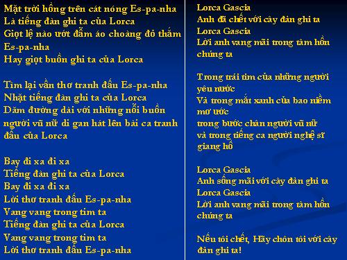 Tuần 14. Đàn ghi ta của Lorca