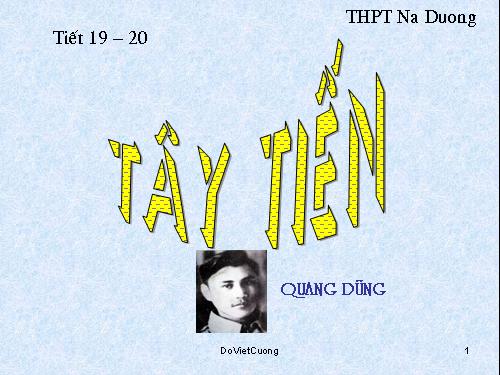 Tuần 7. Tây Tiến