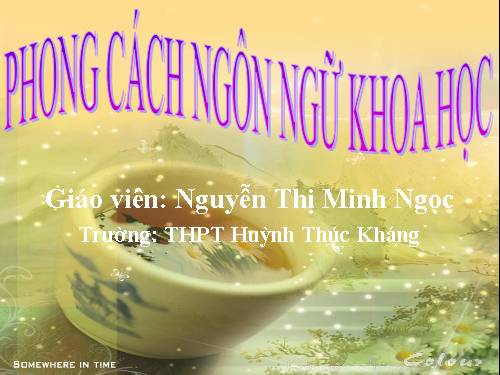 Tuần 5. Phong cách ngôn ngữ khoa học