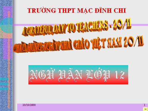 Tuần 7. Tây Tiến