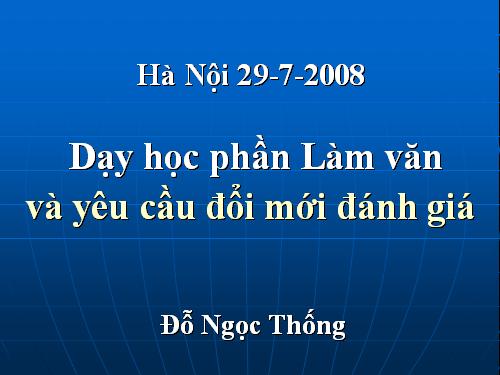 ĐỔI MỚI PHÂN MÔN LÀM VĂN 12