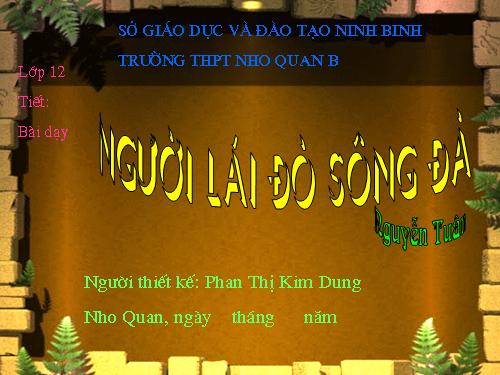 Tuần 16. Người lái đò Sông Đà