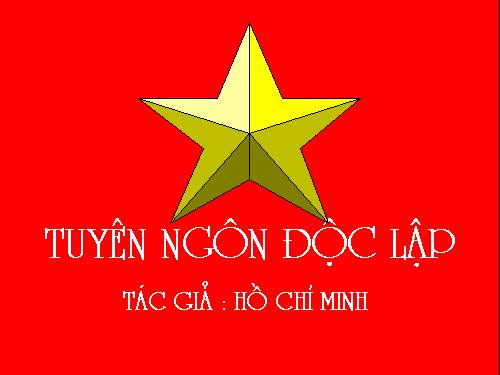 Tuần 2. Tuyên ngôn Độc lập