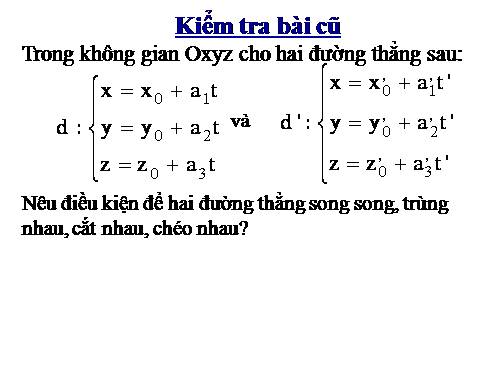 Chương III. §3. Phương trình đường thẳng trong không gian