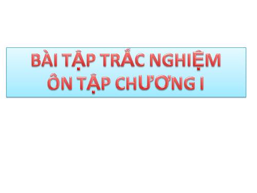 Ôn tập Chương I. Khối đa diện