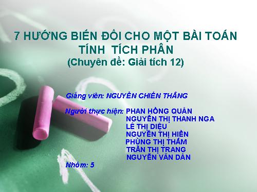 TÍCH PHÂN DH VINH