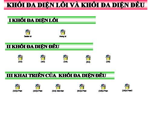 Chương I. §2. Khối đa diện lồi và khối đa diện đều