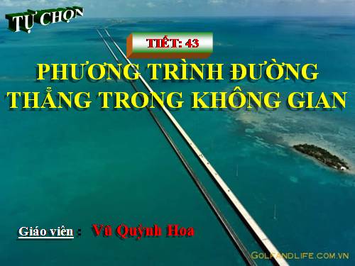 Chương III. §3. Phương trình đường thẳng trong không gian