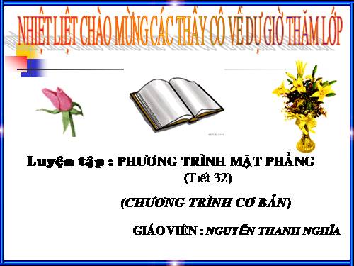 Chương III. §2. Phương trình mặt phẳng