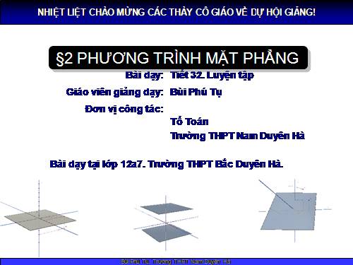 Chương III. §2. Phương trình mặt phẳng