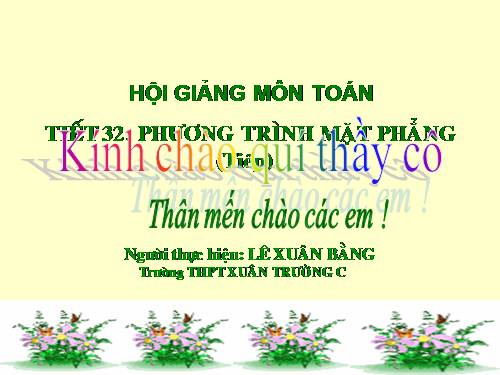 Chương III. §2. Phương trình mặt phẳng