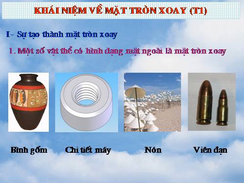 Chương II. §1. Khái niệm về mặt tròn xoay