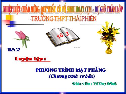 Chương III. §2. Phương trình mặt phẳng