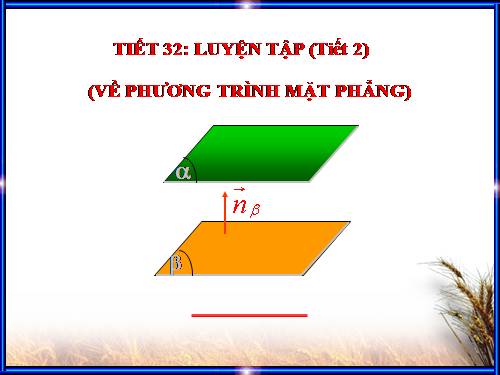 Chương III. §2. Phương trình mặt phẳng