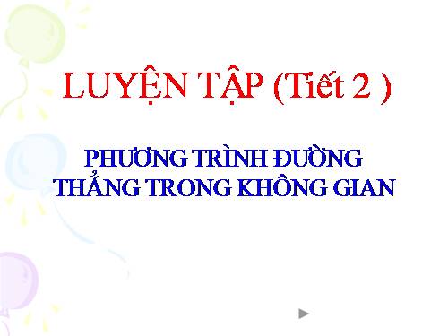 Các bài Luyện tập