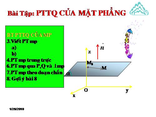 Chương III. §2. Phương trình mặt phẳng