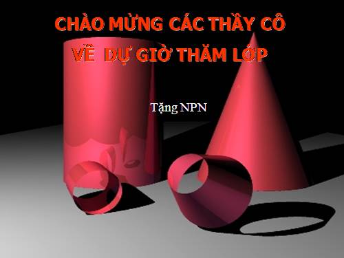 Chương II. §1. Khái niệm về mặt tròn xoay