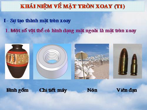 Chương II. §1. Khái niệm về mặt tròn xoay