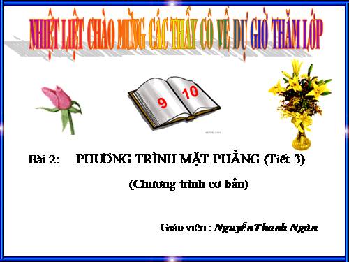 Chương III. §2. Phương trình mặt phẳng