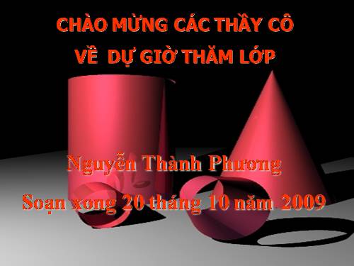 Chương II. §1. Khái niệm về mặt tròn xoay