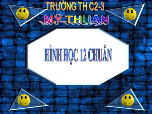 Chương II. §1. Khái niệm về mặt tròn xoay