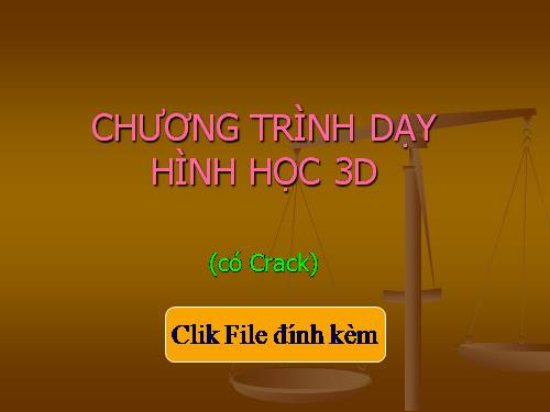 Chương trình dạy hình học 3D