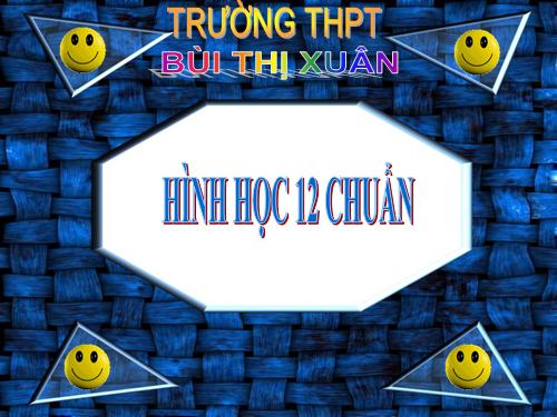 Chương II. §1. Khái niệm về mặt tròn xoay