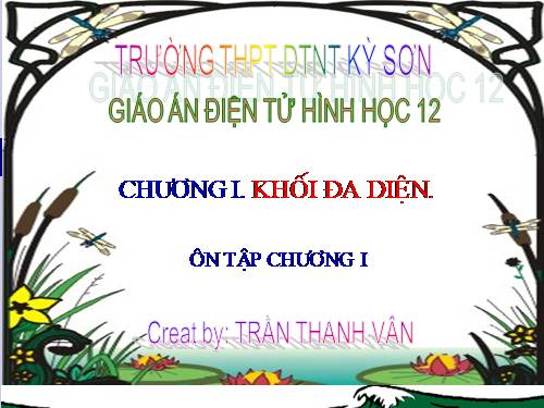 Ôn tập Chương I. Khối đa diện