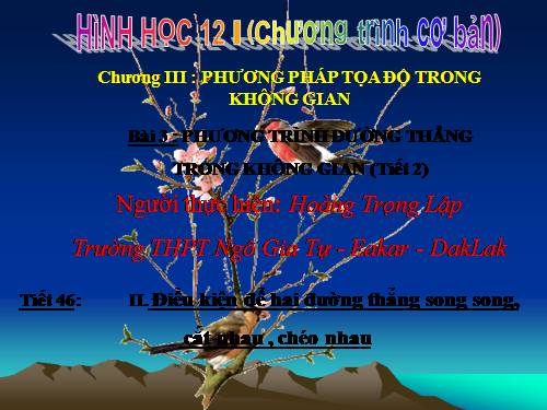 Chương III. §3. Phương trình đường thẳng trong không gian