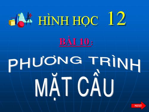 Chương II. §2. Mặt cầu