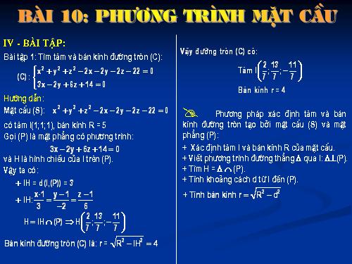 Chương II. §2. Mặt cầu