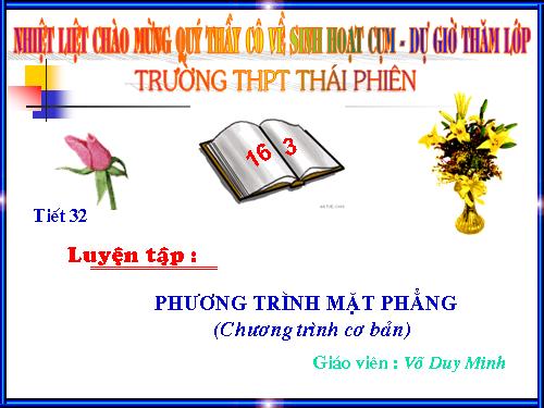 Chương III. §2. Phương trình mặt phẳng