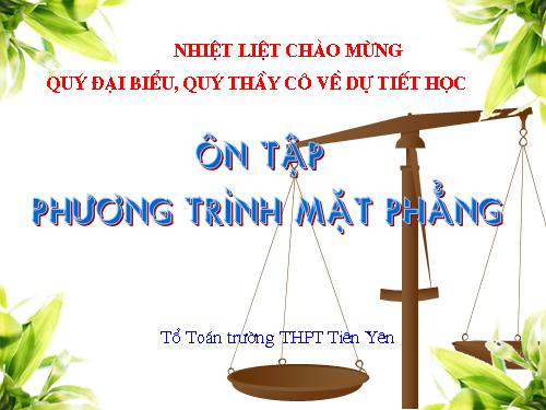 Chương III. §2. Phương trình mặt phẳng