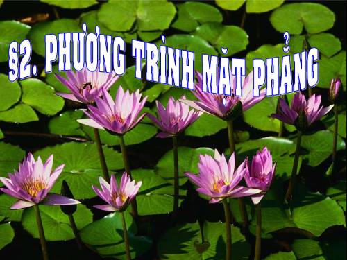 Chương III. §2. Phương trình mặt phẳng