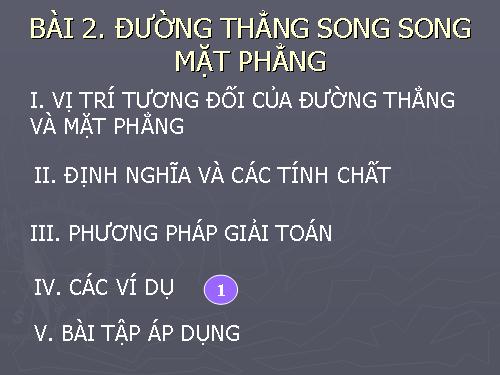 Bài 2 Quan hệ song song