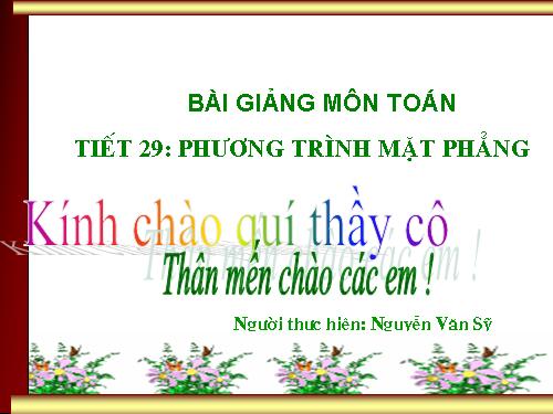 Chương III. §2. Phương trình mặt phẳng