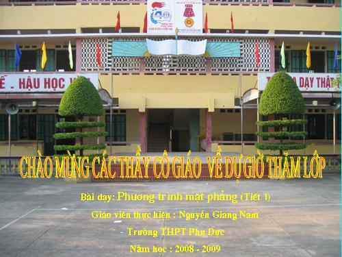 Chương III. §2. Phương trình mặt phẳng