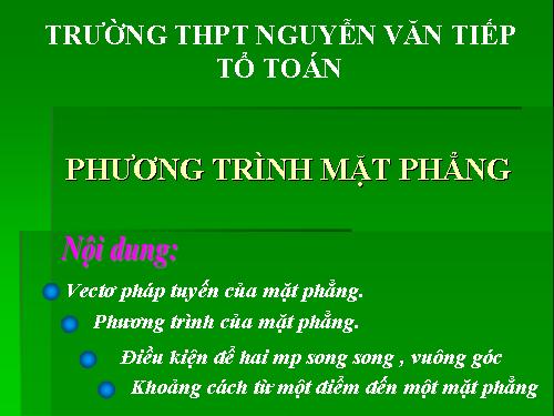 Chương III. §2. Phương trình mặt phẳng