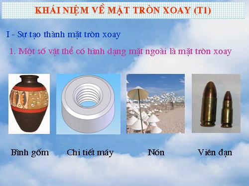 Chương II. §1. Khái niệm về mặt tròn xoay