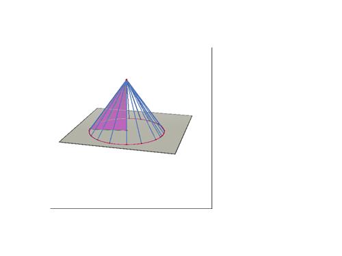 Mặt xung quanh hình nón bằng Cabri 3D