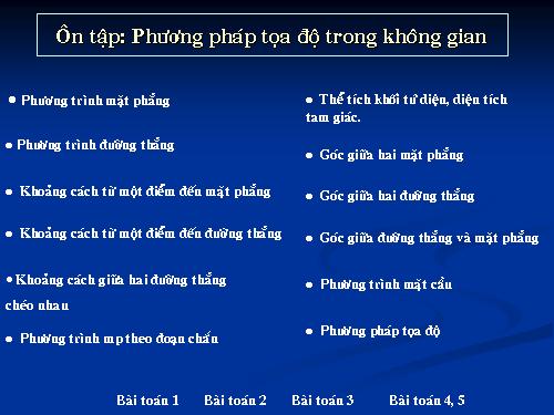 Ôn tập Chương III. Phương pháp tọa độ trong không gian