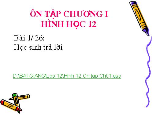 Ôn tập Chương I. Khối đa diện