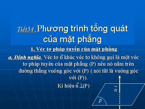 Chương III. §2. Phương trình mặt phẳng