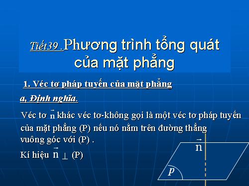 Chương III. §2. Phương trình mặt phẳng