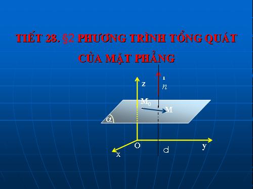 Chương III. §2. Phương trình mặt phẳng