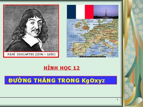 Chương III. §3. Phương trình đường thẳng trong không gian